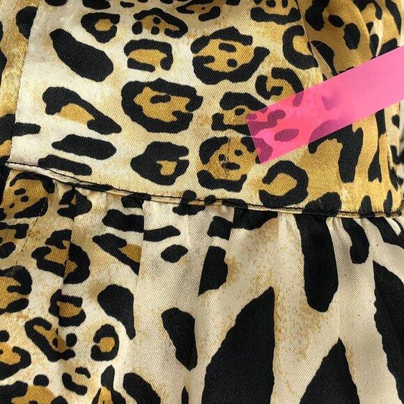 Guess Jeans Leopard  Print V-neck Cami Mini Slip Dress size 3 - Picture 14 of 16